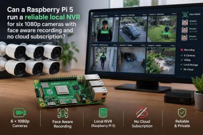 Can a raspberry pi 5 run a reliable local NVR for six 1080p cameras with face-aware recording and no cloud subscription