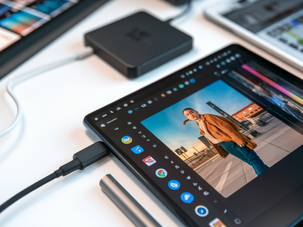 Can the pixel fold run a full desktop-grade photo editing workflow with external storage and pen support on the go?