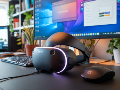 Can the meta quest 3 replace a laptop for productivity tasks with keyboard and desktop apps?