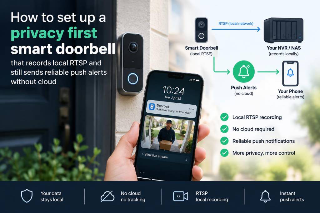 How to set up a privacy-first smart doorbell that records local rtsp and still sends reliable push alerts without cloud